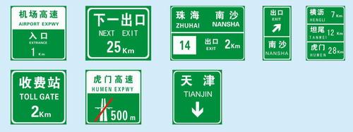 高速公路标志牌